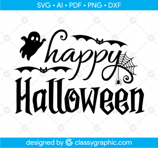 Happy Halloween Svg, Halloween sign Svg, Bats Svg, Spider Svg, Halloween Svg, Cricut, Halloween Doormat Silhouette, Halloween Shirt Svg, Boo