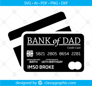 Bank of Dad SVG, Gift For Dad, Father's Day Gift, Svg files for cricut, Father's Day SVG, Gift for Husband, Father's Day Gift, Fathers Day