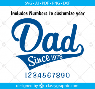 Father's Day svg Unique Father Gift Dad svg Dad Since svg Fathers Day svg File for Cricut Daddy svg Papa svg Silhouette Cameo file svg file