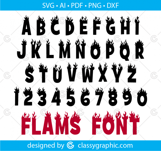 Flame Font Svg, Fire Font Svg font for cricut, Thrasher Font Svg ...