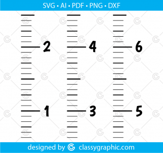 Growth Chart Svg. Growth Chart files Prepared for Cricut, Height Ruler Growth Chart Svg, Growth Chart Svg Cricut Cut File Silhouette File