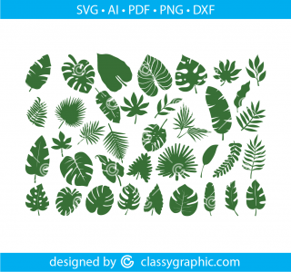 Tropical Leaves Svg Bundle