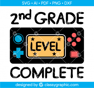 Second Grade Level Complete Svg